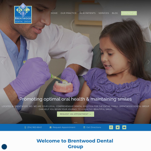 Brentwood Dental Group website screenshot