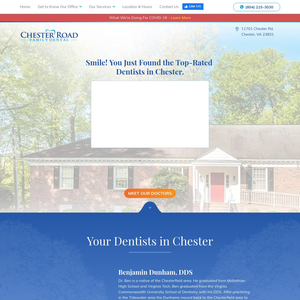 Chester Road Family Dental website screenshot
