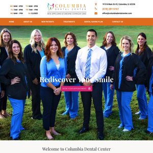 Columbia Dental Center website screenshot