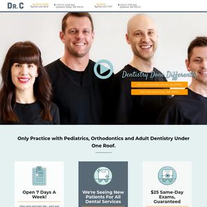 Dr. C Family Dentistry website screenshot
