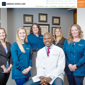 Embrace Dental Care website screenshot