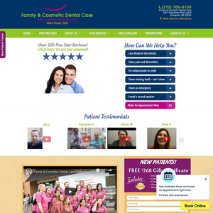 Family & Cosmetic Dental Care website