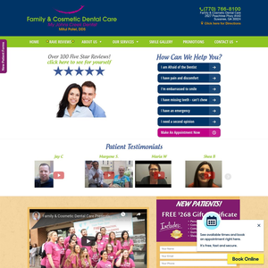 Family & Cosmetic Dental Care website screenshot