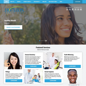 Horizon Dental Care website screenshot
