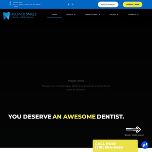 Huebner Smiles Dentistry website screenshot