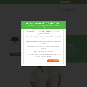 Legacy Dental website screenshot