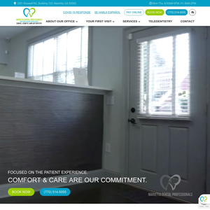 Marietta Dental Professionals website screenshot