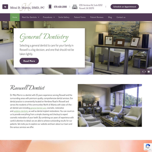 Mitzi Morris, DMD, PC website screenshot