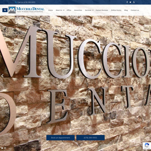 Muccioli Dental website screenshot