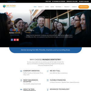 Mundo Dentistry website screenshot