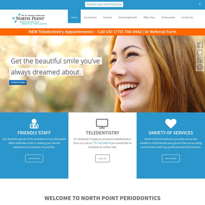 North Point Periodontics website screenshot