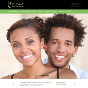 Nukoa Family Dentistry website screenshot