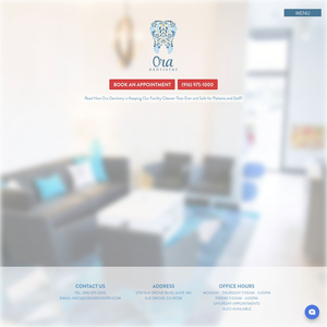 Ora Dentistry website screenshot