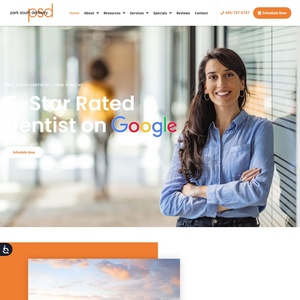 Park South Dentistry website screenshot