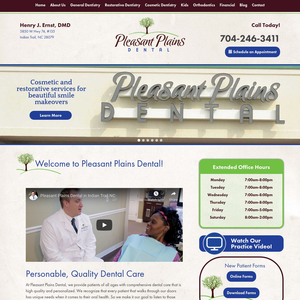 Pleasant Plains Dental website screenshot