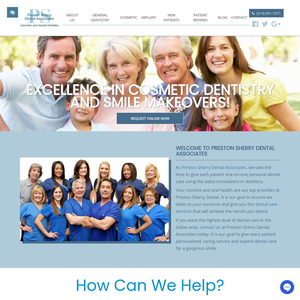 Preston Sherry Dental Associates website