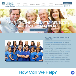 Preston Sherry Dental Associates website screenshot