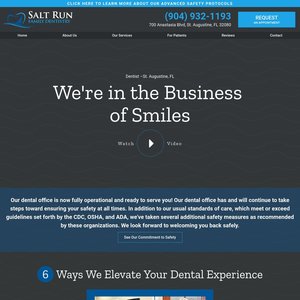 Salt Run Family Dentistry website screenshot