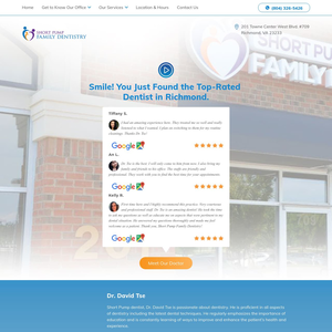 Short Pump Family Dentistry website screenshot