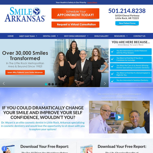 Smile Arkansas website screenshot