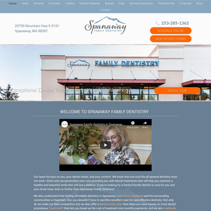 Spanaway Family Dentistry website screenshot