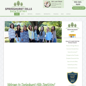 Springhurst Hills Dentistry website screenshot