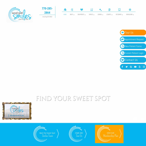 Sweet Spot Smiles website screenshot