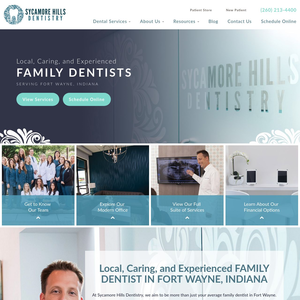 Sycamore Hills Dentistry website screenshot