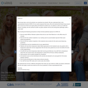 The Gainesville Dental Group website screenshot