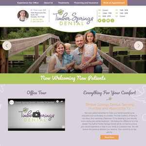 Timber Springs Dental website screenshot