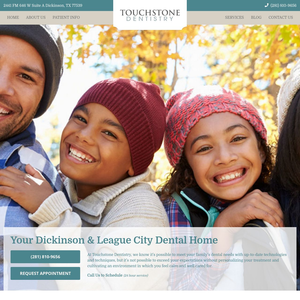 Touchstone Dentistry website screenshot