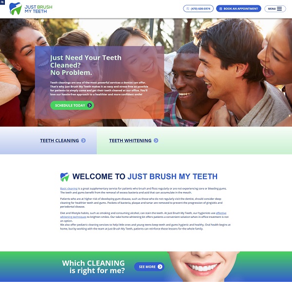 Just Brush My Teeth website screenshot