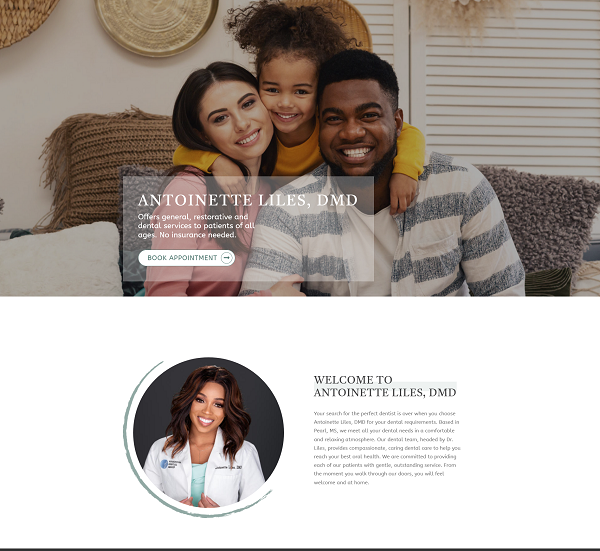 Antoinette Liles, DMD website screenshot