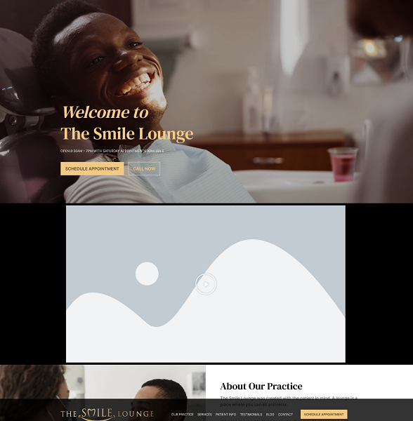 The Smile Lounge website screenshot