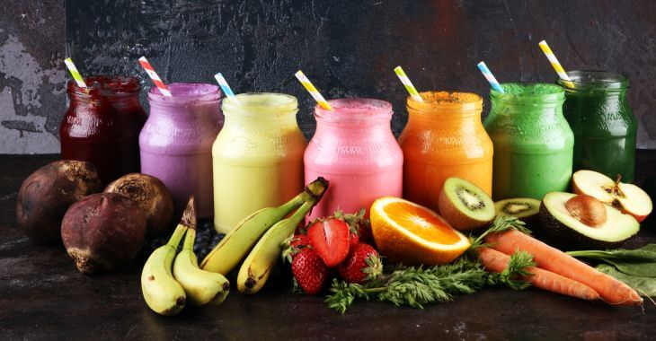 set of smoothies