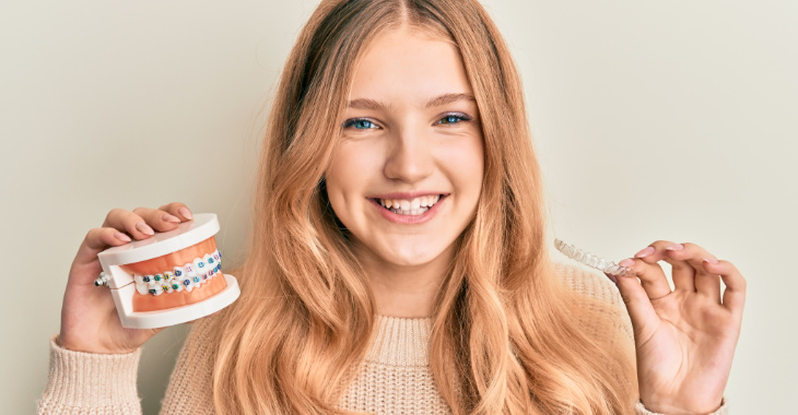 teenager on orthodontics consultation