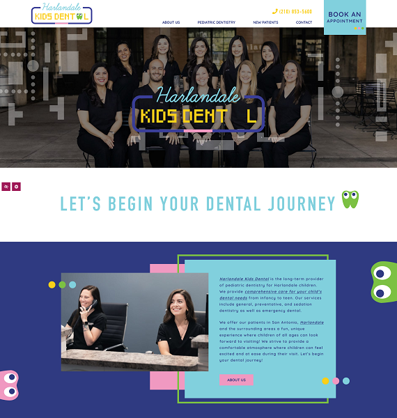 Harlandale Kids Dental website