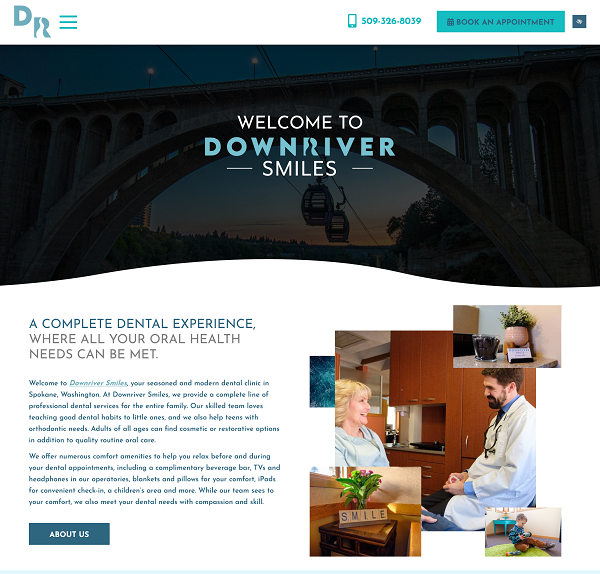 Downriver Smiles – Family Dentistry in Spokane website screenshot
