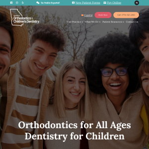 Georgia Orthodontics & Children’s Dentistry website screenshot