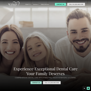 Watson Family Dental website screenshot